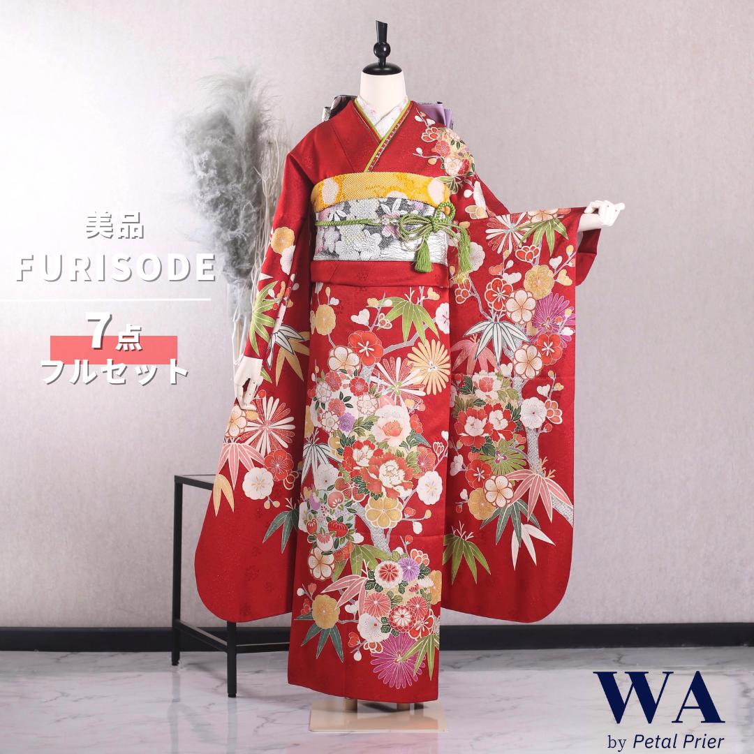 楽天市場】【中古】振袖 7点フルセット M〜Lサイズ 振袖セット 振袖