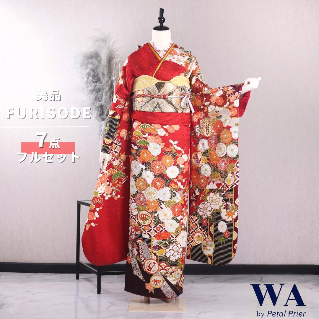 楽天市場】【中古】振袖 7点フルセット Lサイズ 振袖セット 振袖フル