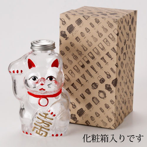 楽天市場】廣田硝子 招き猫 菓子ビン 小 (SM-2S) レトロ感ある懐かしの