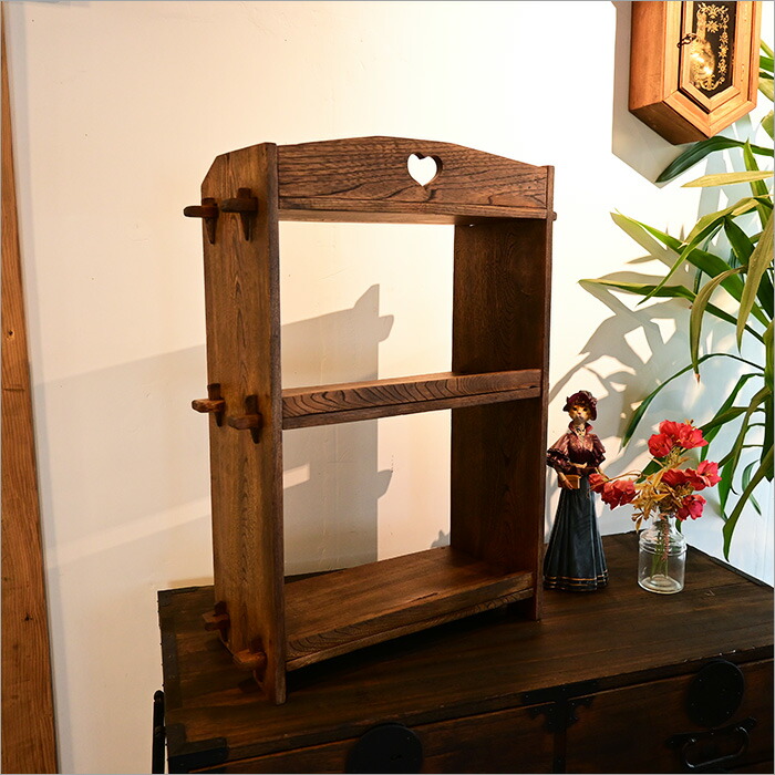 楽天市場】日本製 1点物 楔式 レトロ 本棚 リメイク品 ケヤキ材