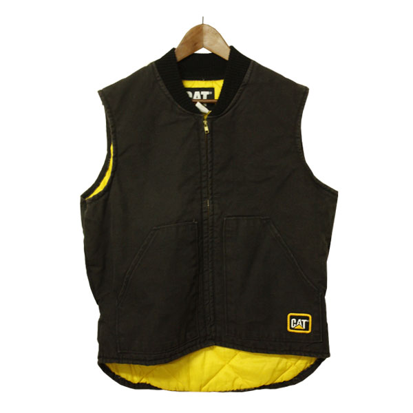 CAT(キャタピラー) ダック地 黒ワークベスト80s90sビンテージ
