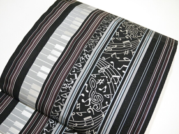 楽天市場】本場筑前 博多織 黒木織物謹製 八寸名古屋帯 音楽 全通帯