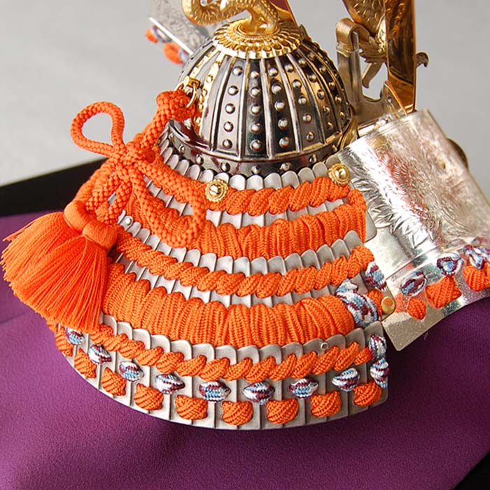 楽天市場】純銀 兜 2号(龍付) 五月人形 銀細工 関工芸 武比古