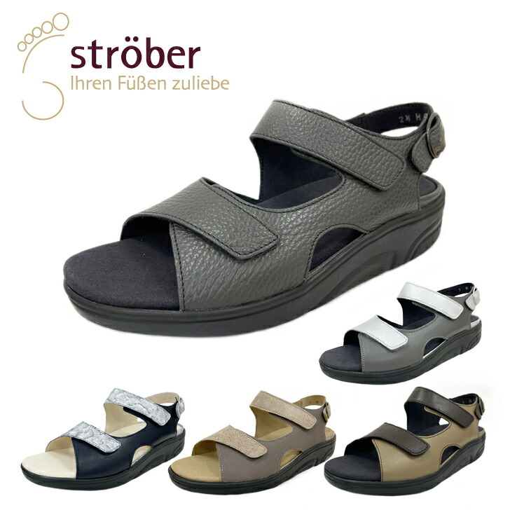 楽天市場】ストロバー サンダル レディース ブラック グレー ベージュ