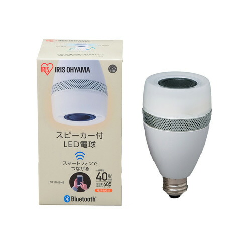 楽天市場】アイリスオーヤマ スピーカー付led電球 電球色 ldf11l-g-4s