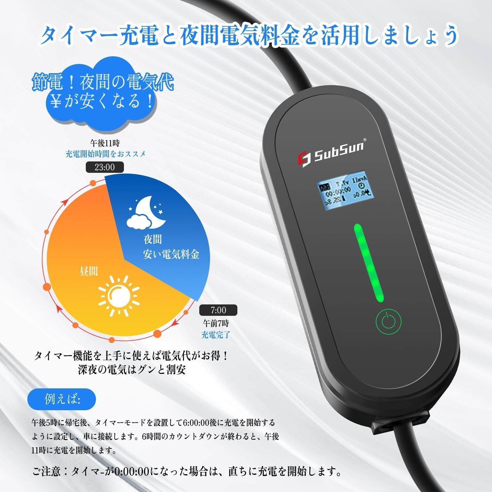 楽天市場】SubSun EV充電器 EV充電用ケーブル 電気自動車 電気自動車用