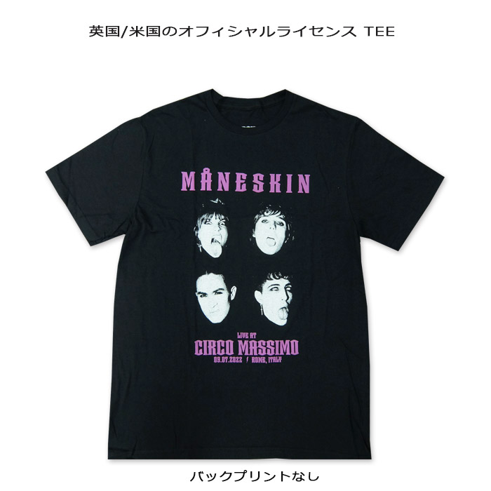 楽天市場】ROCK TEE MANESKIN-1[マネスキン] LIVE AT CIRCO MASSIMO