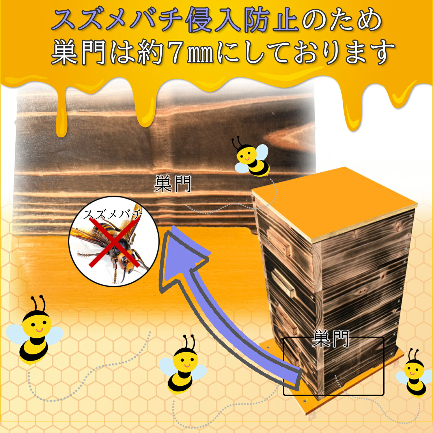 楽天市場】日本蜜蜂 巣箱 ニホンミツバチ 日本みつばち 重箱式巣箱 4段