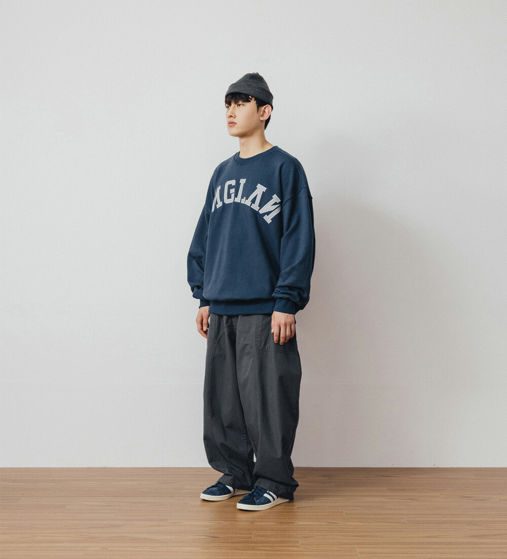 楽天市場】ANGLAN アングラン Applique Big Logo Sweat Shirt 送料無料