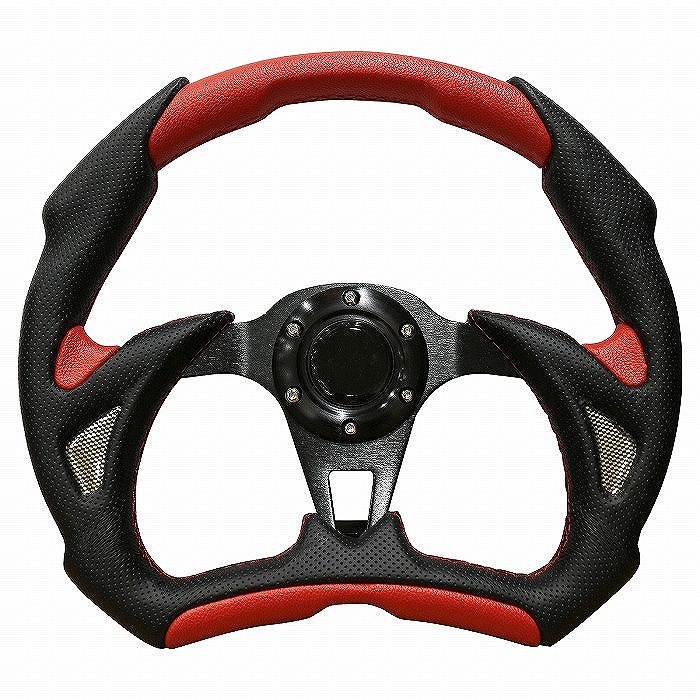 楽天市場】パンチング レザー ステッチ ステアリング 35cm φ350 φ35 青