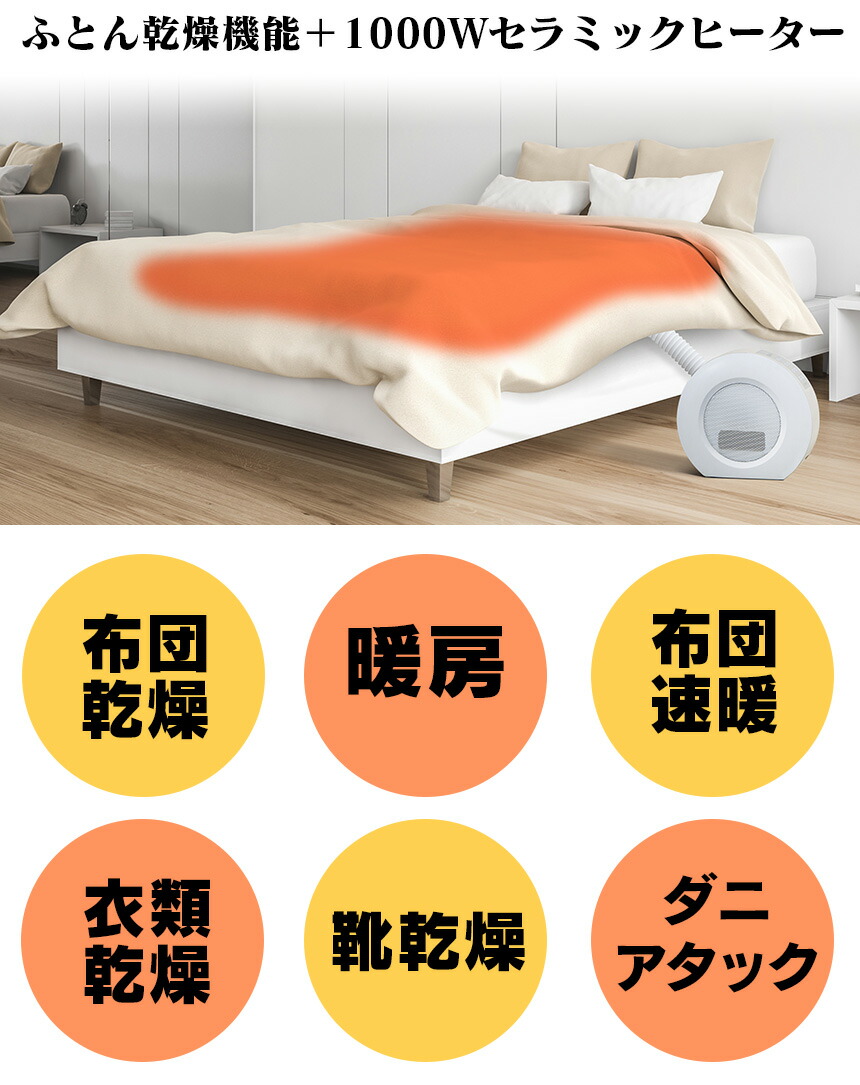 楽天市場】テレビで紹介 【送料無料】2in1ふとん乾燥機&セラミック