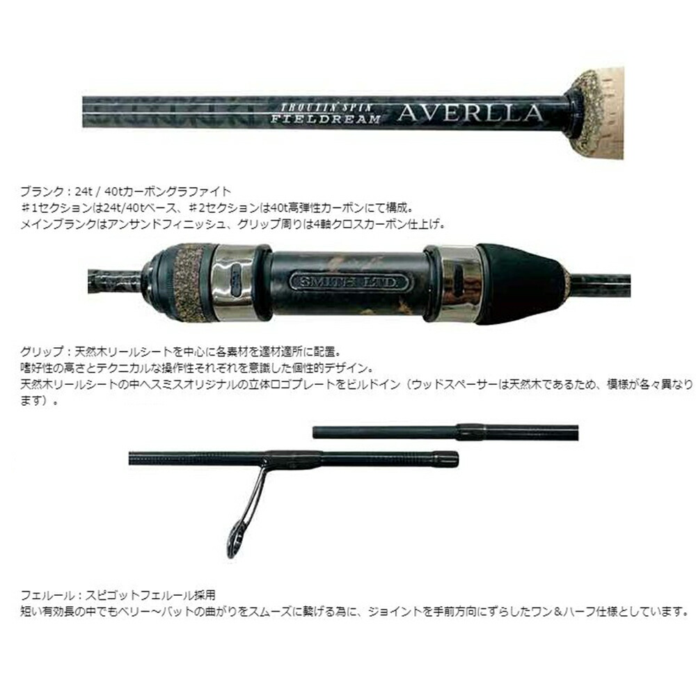 楽天市場】スミス トラウティンスピン フィールドリーム アヴェルラ