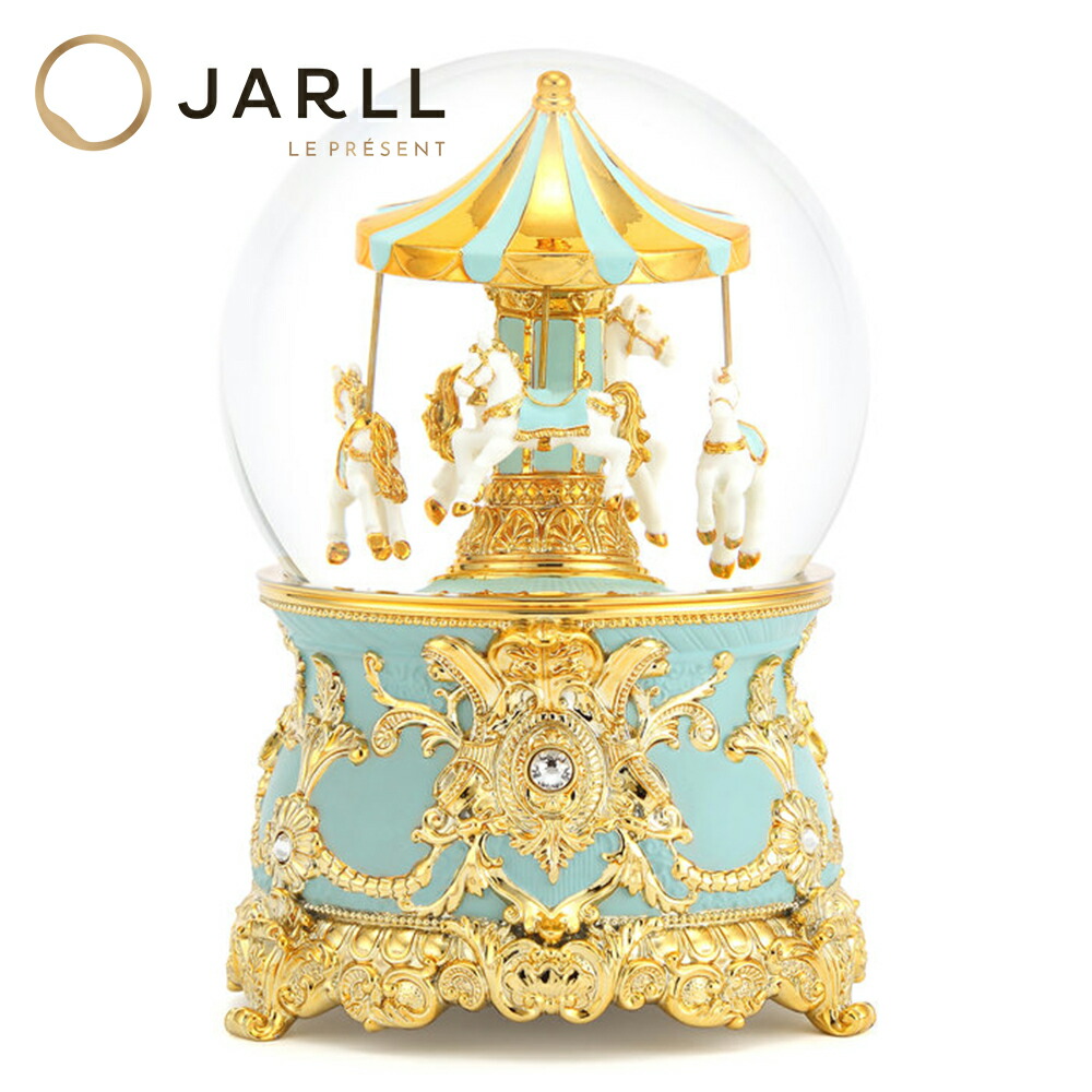 楽天市場】【JARLL】スノードーム メリーゴーランド オルゴール