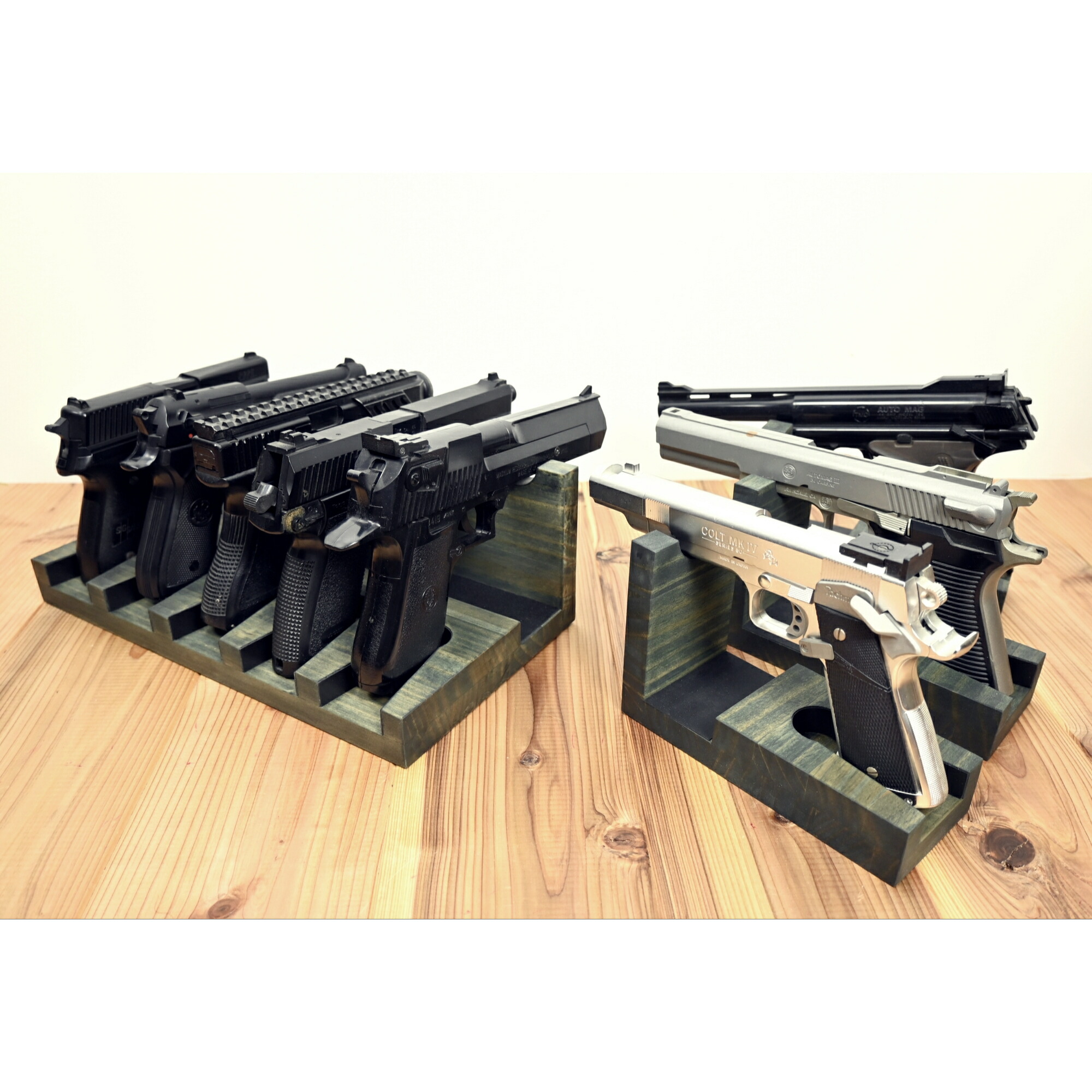 楽天市場】月間優良ショップ連続受賞 WOODWORKS ハンドガンスタンド 1