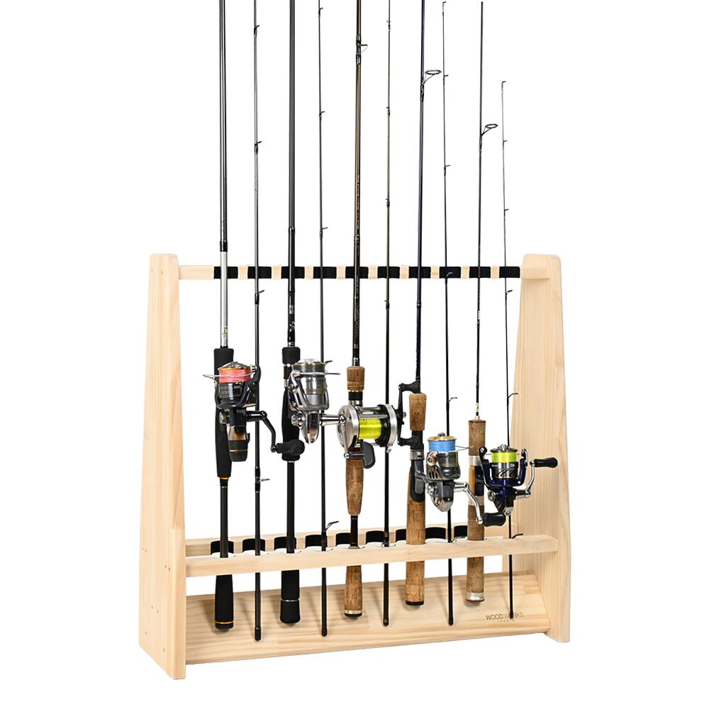 楽天市場】月間優良ショップ連続受賞 WOODWORKS ロッドスタンド 19本掛