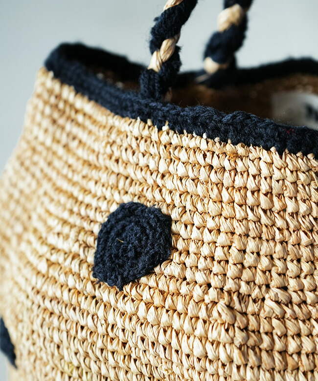 楽天市場】[madrague6]【付属品あり】NORO(ノロ) ドットかごバッグ