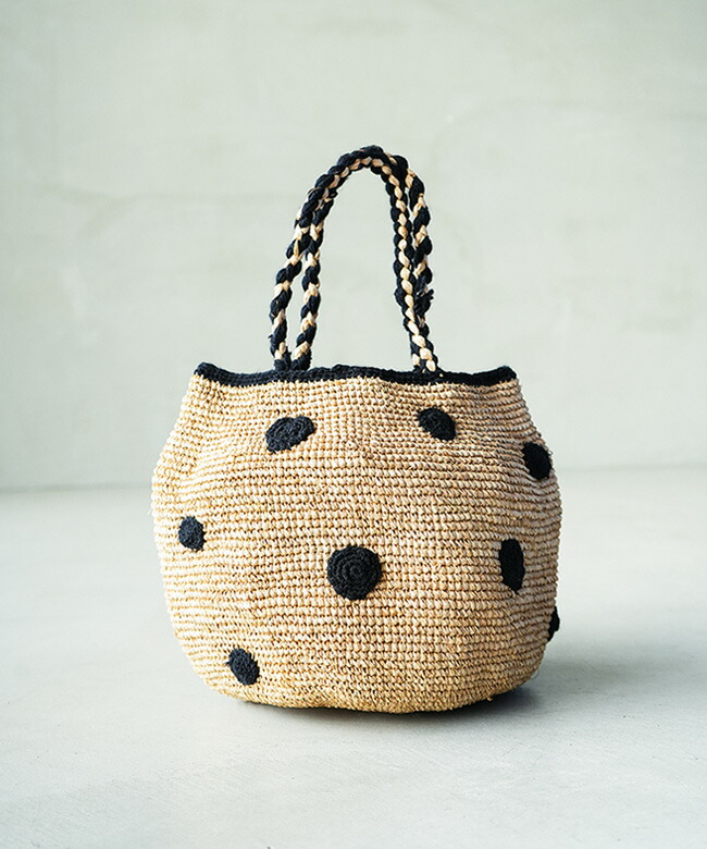 楽天市場】[madrague6]【付属品あり】NORO(ノロ) ドットかごバッグ