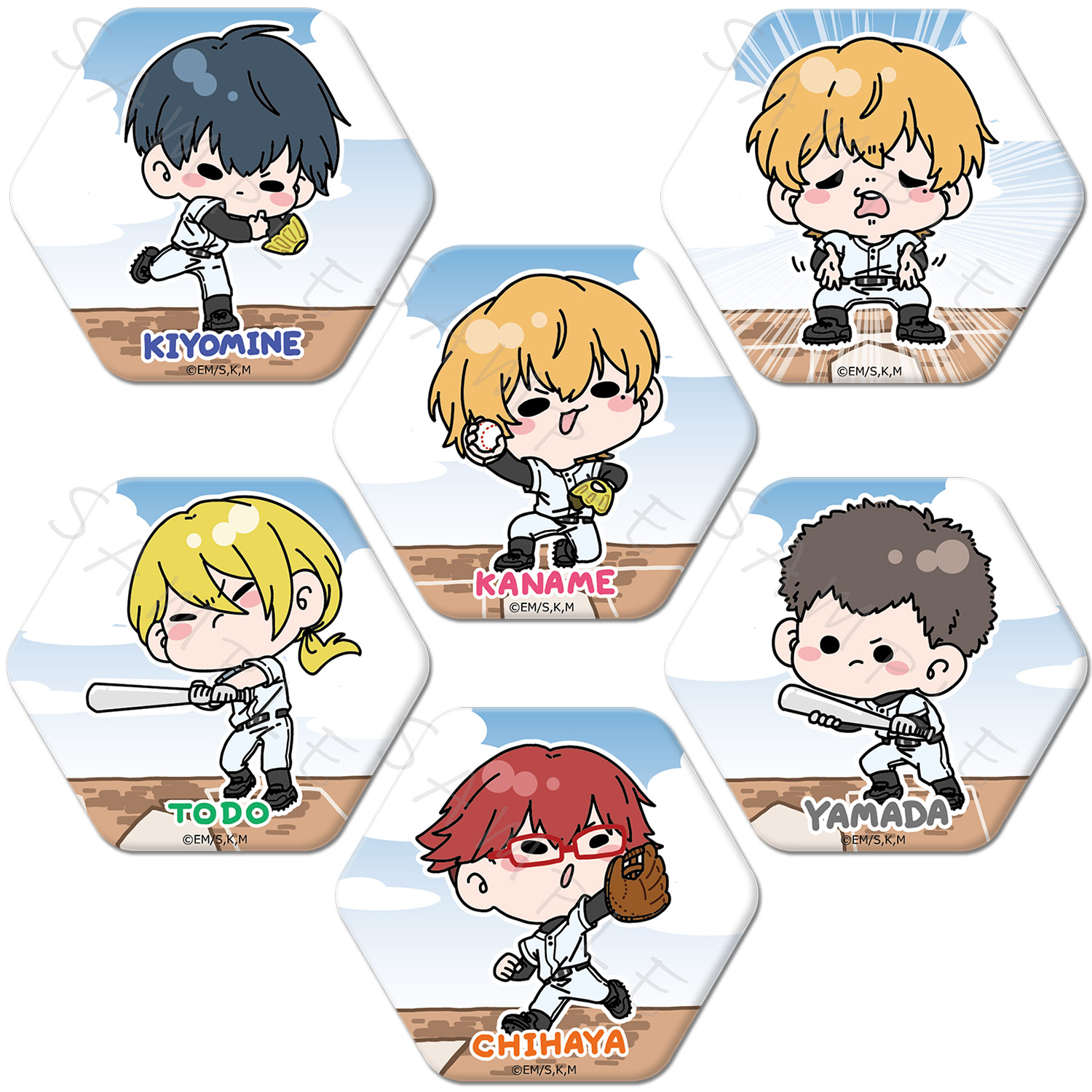 楽天市場】TVアニメ『忘却バッテリー』 六角形缶バッジ A(清峰葉流火