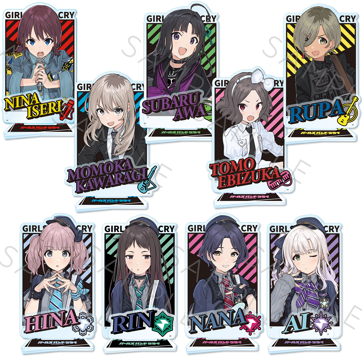楽天市場】TVアニメ『ガールズバンドクライ』 ビッグアクリルスタンド