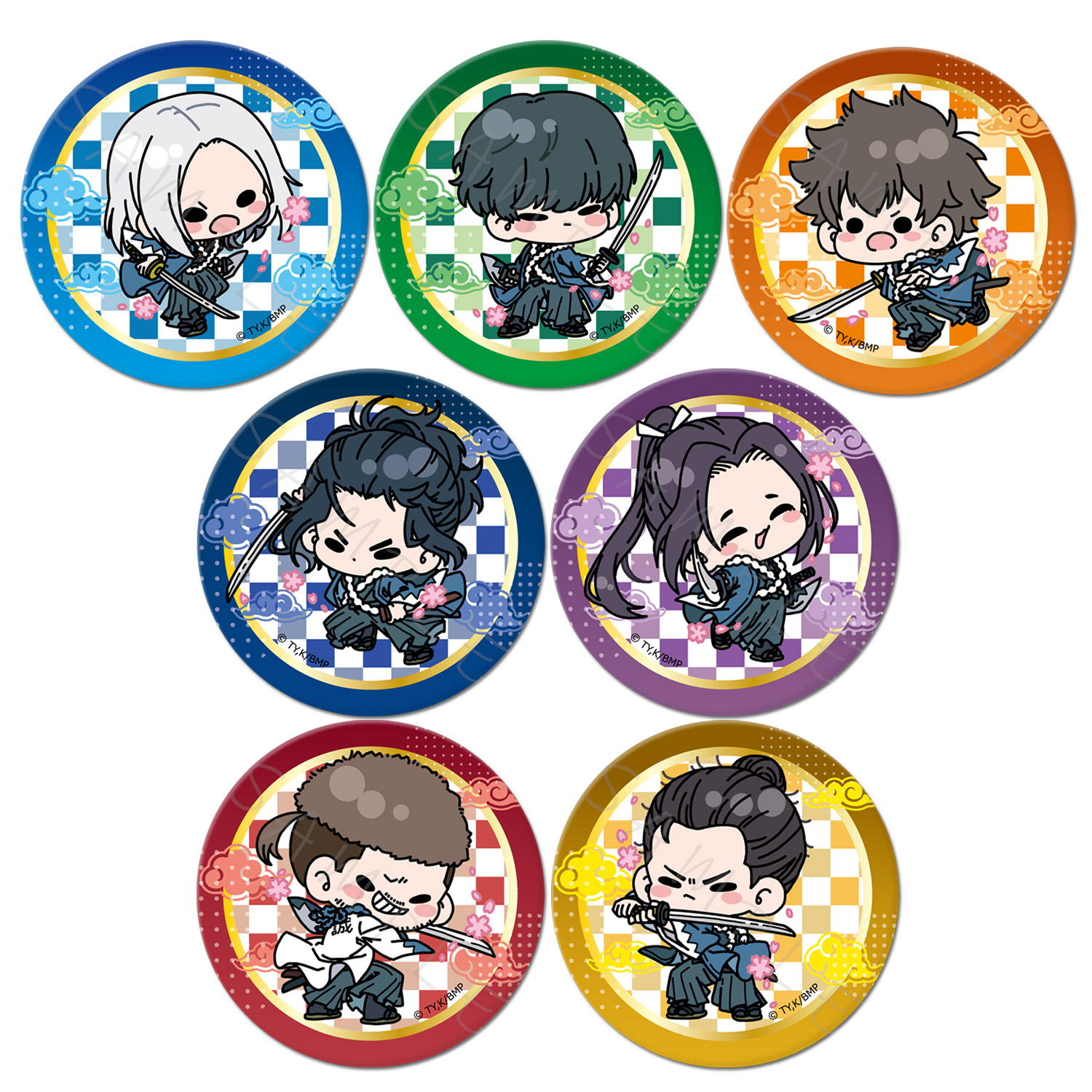 楽天市場】TVアニメ『青のミブロ』 3WAY缶バッジ(75mm) A(ちりぬ にお