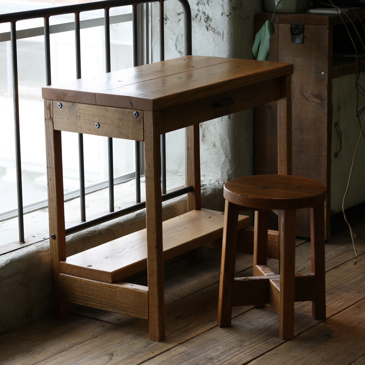 楽天市場】OLD ASHIBA（足場板古材） Sタイプデスク（机）（引き出し1