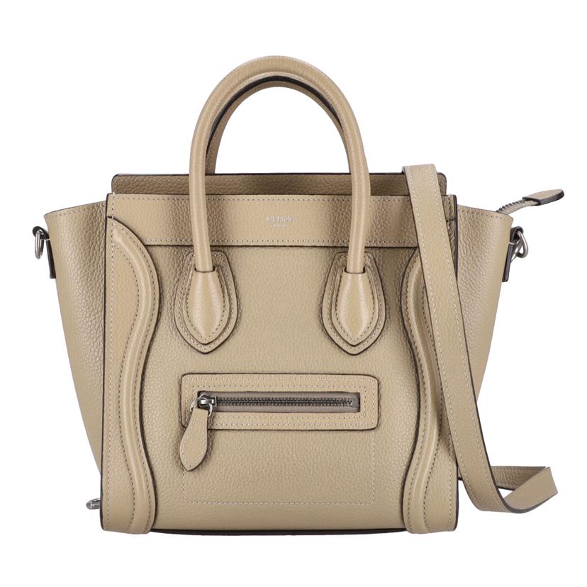 楽天市場】CELINE セリーヌ/ラゲージ/ナノショッパー/ベージュ/189243