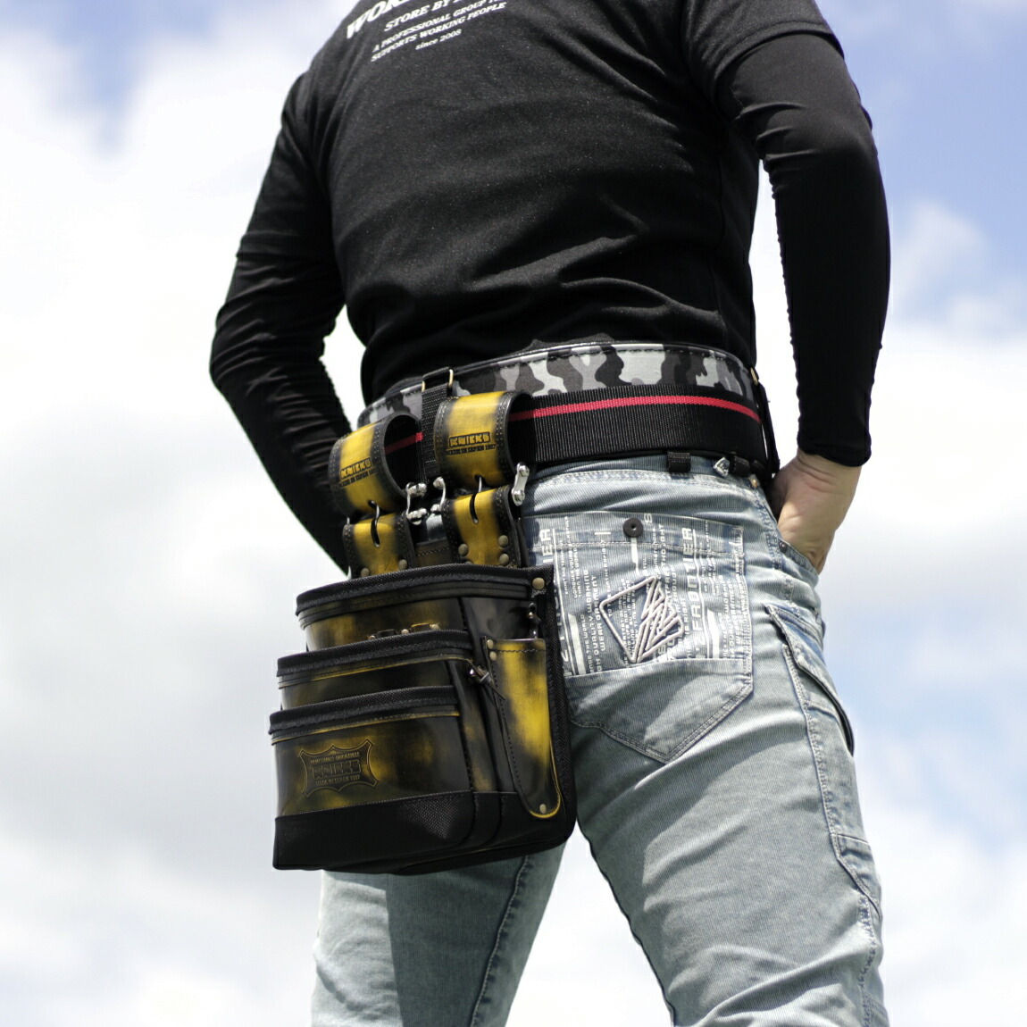 楽天市場】ニックス アドバンガラス革 チェーンタイプ3段腰袋 【バリ