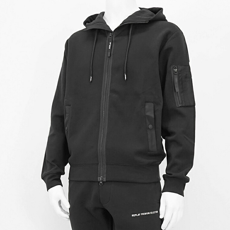 楽天市場】リプレイ REPLAY メンズ ジップアップパーカー M6964 23655