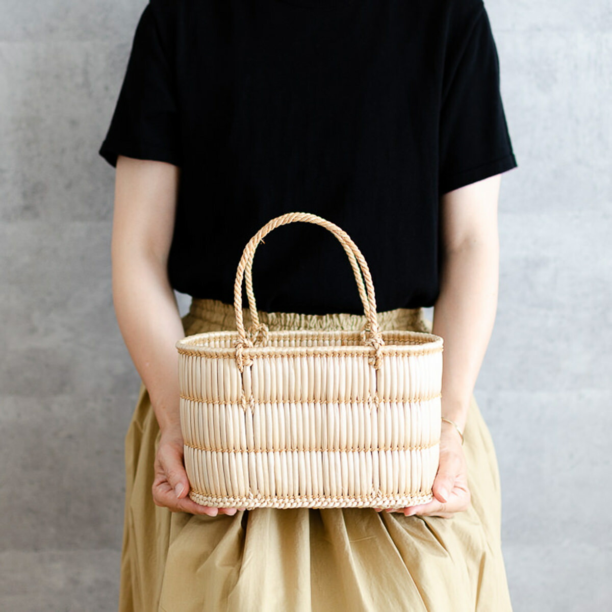 楽天市場】手提げ かごバッグ 岡山県 蒜山 がま がま細工 ミニ/小/中