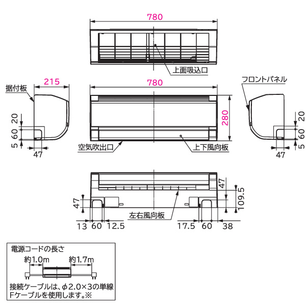 楽天市場】日立 HITACHI ルームエアコン RAS-AJ22R(W) 白くまくん AJ