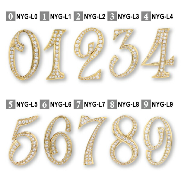 楽天市場】【ゆきざき公式】ノンブル ナンバーペンダントトップ L