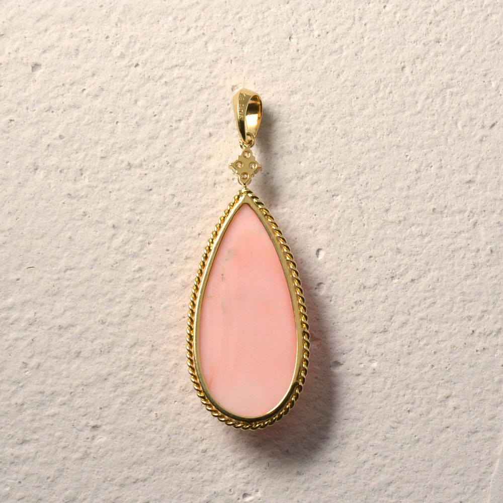 楽天市場】ミス珊瑚 ペンダント トップ ヘッド さんご サンゴ ダイヤ