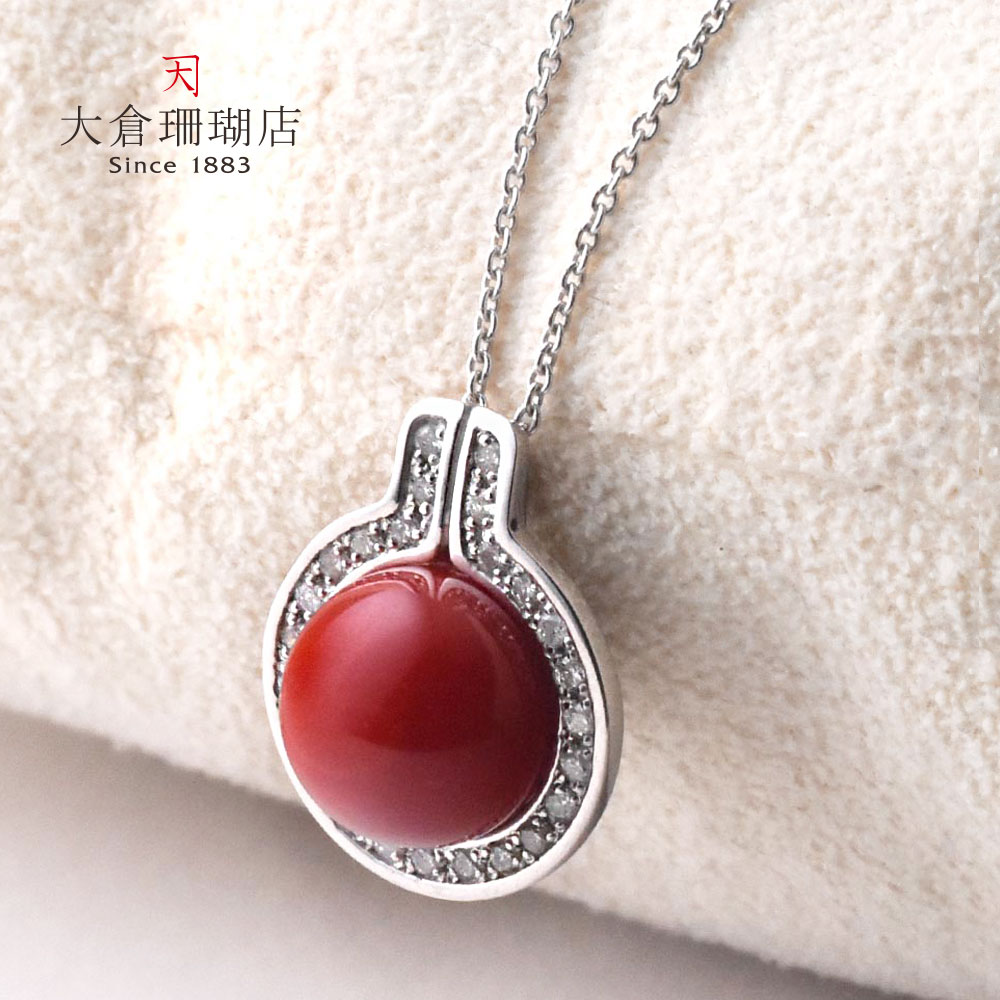 楽天市場】血赤珊瑚 ペンダント トップ ヘッド さんご サンゴ ダイヤ