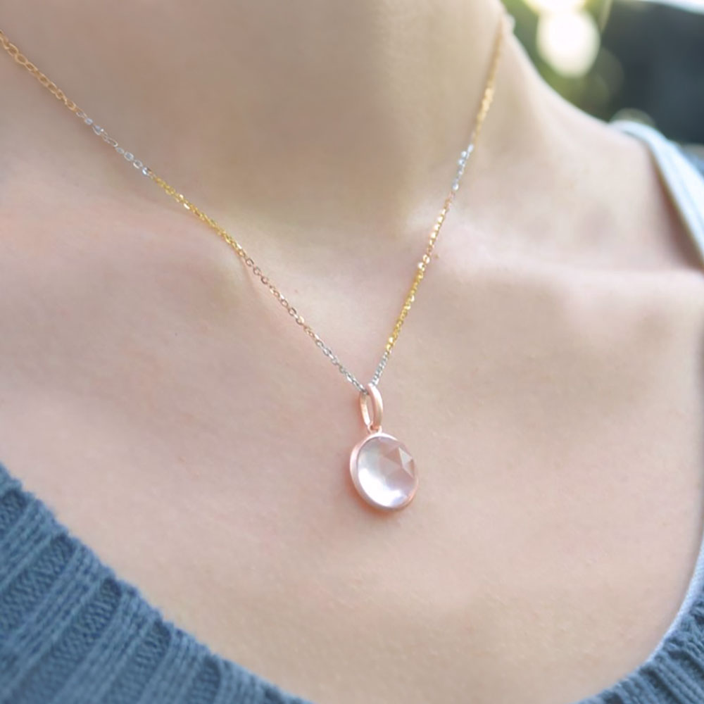 楽天市場】ローズクォーツ チャーム ペンダント トップ SV925 シルバー