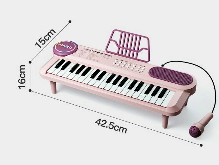 楽天市場】携帯型の小さいピアノの多機能のエレクトーン子供の金の