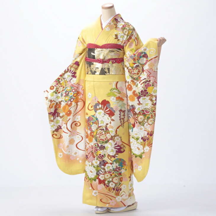 楽天市場】【レンタル】【成人式】振袖 フルセット Mサイズ 花柄 から