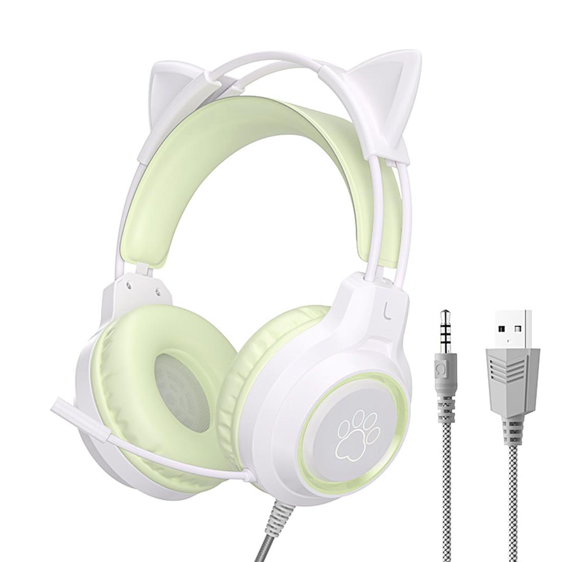 楽天市場】ヘッドホン 猫耳ヘッドホン ゲーミングヘッドセット 有線