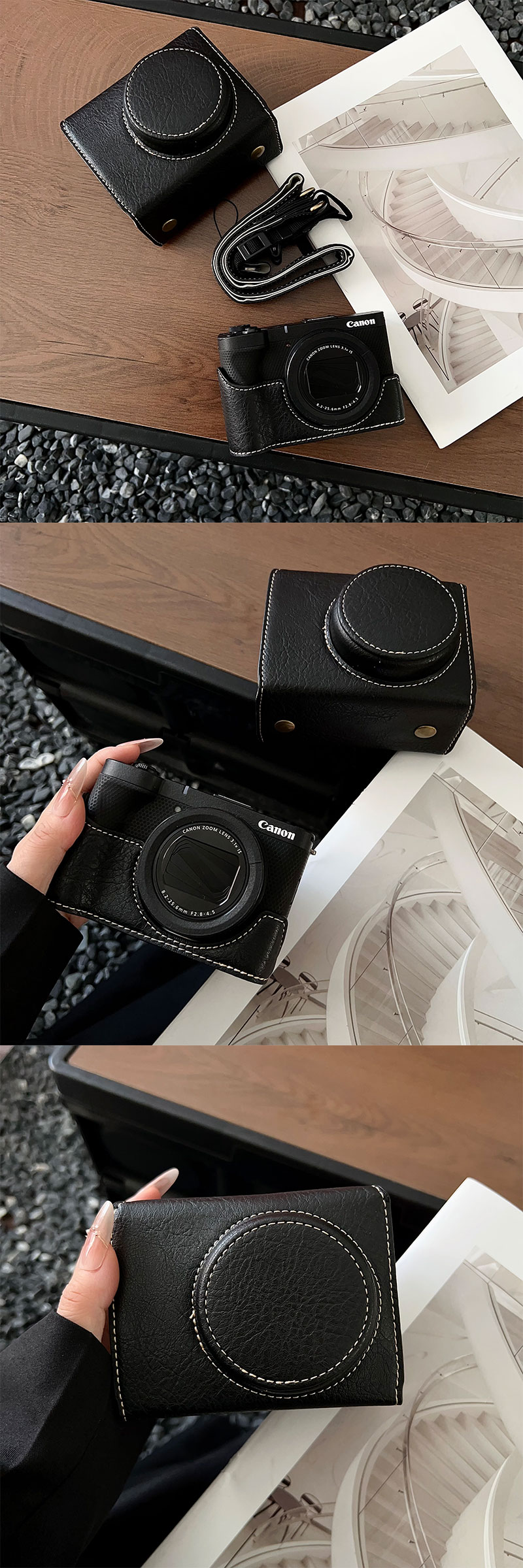 楽天市場】CANON カメラケース PowerShot V1 専用 PUレザー 一眼レフ