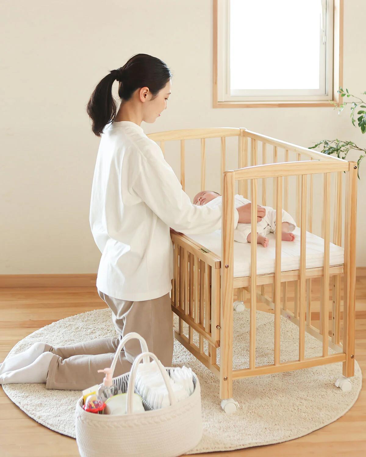 楽天市場】【公式】ベビーベッド リビングコット 大和屋 yamatoya