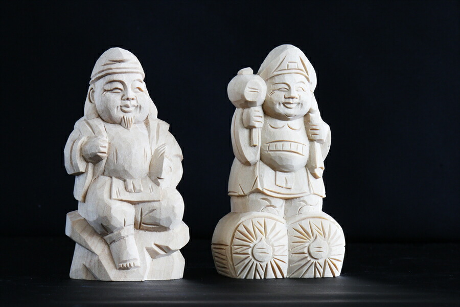 楽天市場】開運 恵比寿 大黒 □ 職人さん手彫 □ 風水の置物 邪気払い