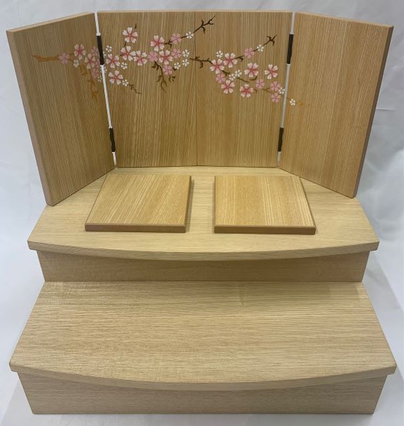 楽天市場】40G3-6 34x2 桜 飾り台・屏風セット H23-18A親王飾り 雛祭り