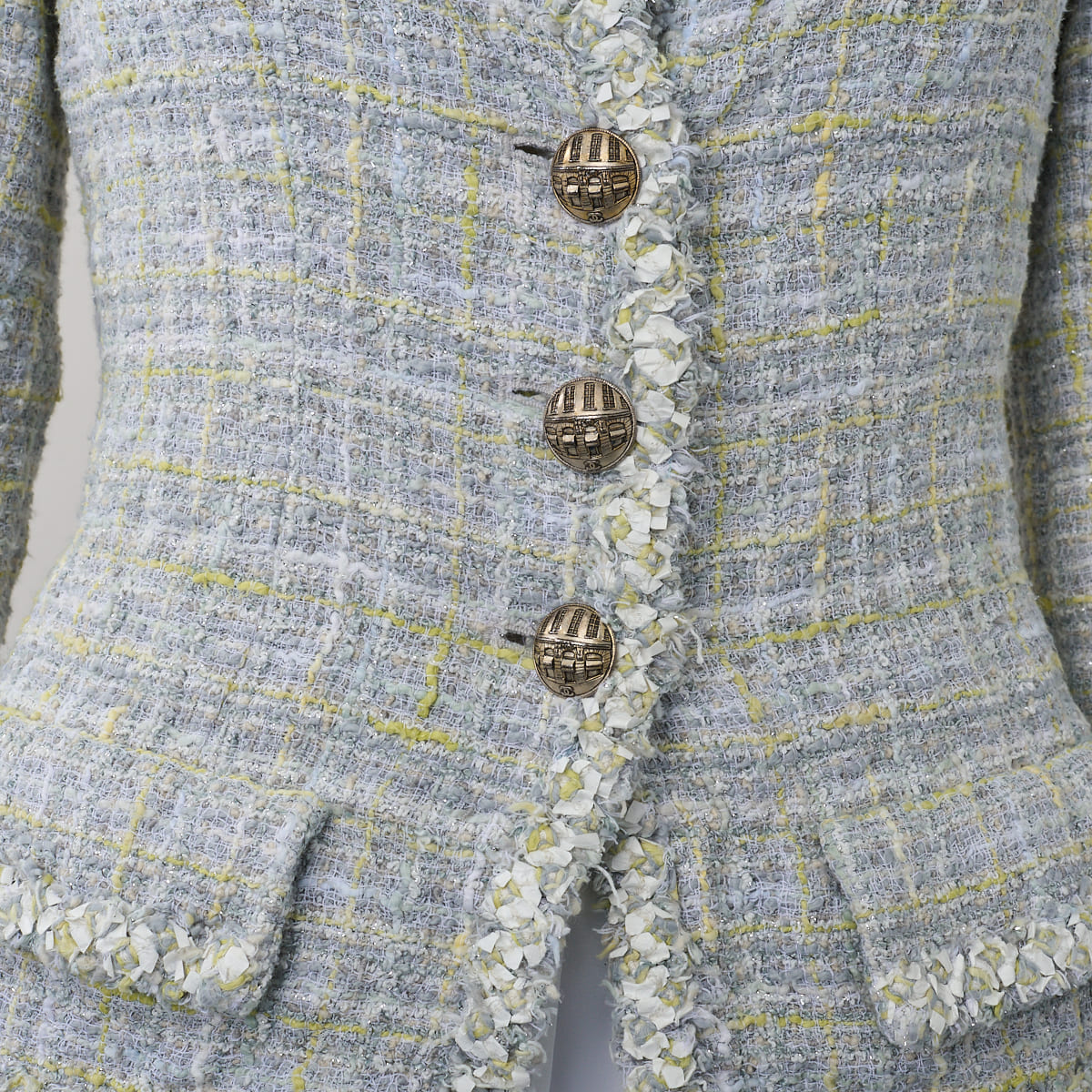 楽天市場】【返品可】CHANEL シャネル ココボタン ツイード ノーカラー