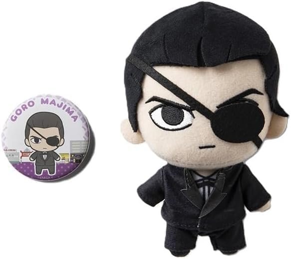 楽天市場】龍が如く 0 ぬいぐるみ＆缶バッジセット 真島 吾朗 : や