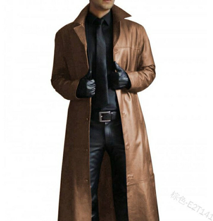 楽天市場】レザーコート メンズ 革コート 膝下丈 レザーPコート ロング