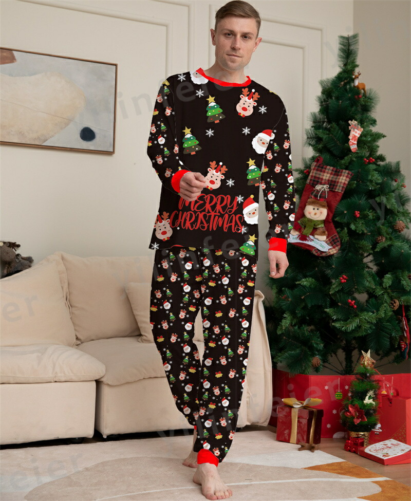 楽天市場】上下セット 親子ペア メリークリスマス パジャマセット 部屋