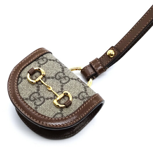 楽天市場】グッチ ホースビット Airpods ケース GGスプリーム ブラウン