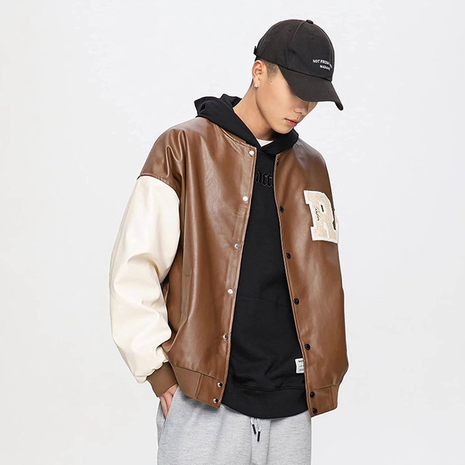 楽天市場】スタジャン メンズ PU革ジャン スタジアムジャンパー 春秋冬