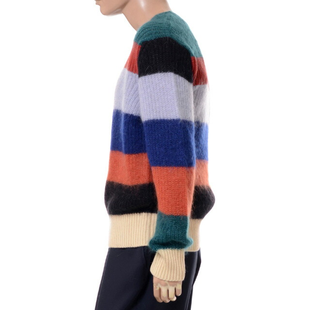 楽天市場】マルニ (Marni) ボーダーセーター モヘア ブルーオレンジ