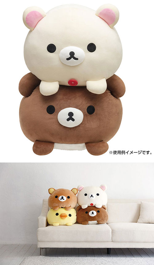 楽天市場】リラックマ スーパーもーちもち大福クッション ぬいぐるみ