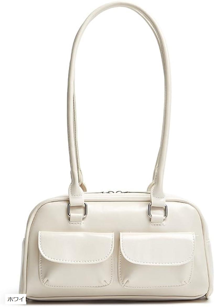 楽天市場】ダブルポケット ミニボストンバッグ 横長バッグ レディース